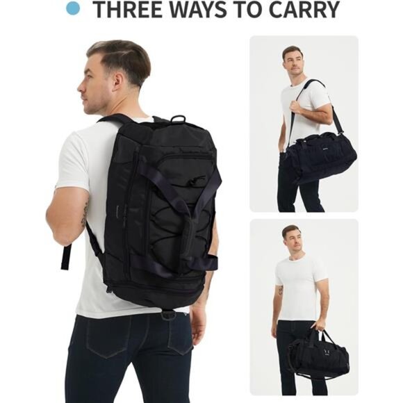 sportsnew Gym Bag for Men Women with Shoe Compartment,Overnight Bag Backpack - Picture 2 of 6